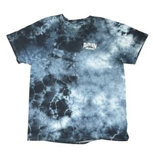 Death Row Records T Shirt Large Black Tie Dye Graphic Band Tee Vintage Style